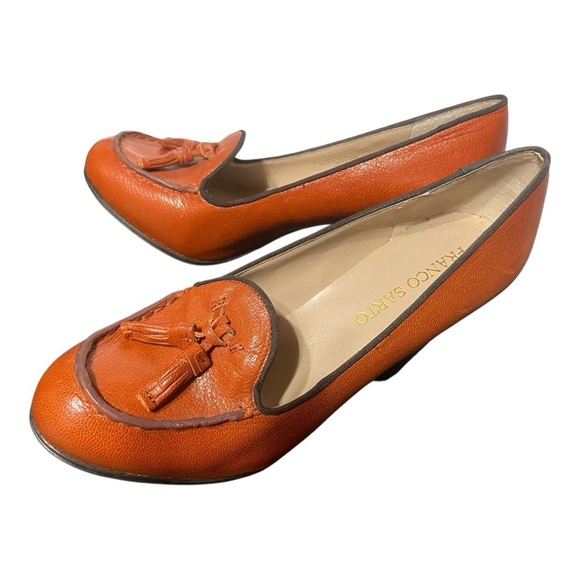Franco Sarto Women's Tassel Orange Loafers - Picture 5 of 10